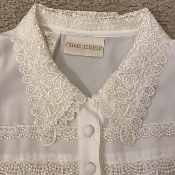 Christie & Jill Vintage Blouse - size 10 - Picture 5 of 6
